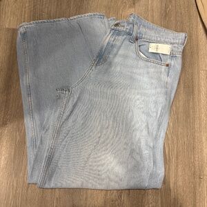 NWT Old Navy Mid-Rise Ripped Baggy Wide-Leg Jeans